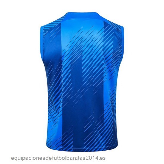 Nuevo Entrenamiento Sin Mangas Barcelona 23/24 Azul Blanco Baratas